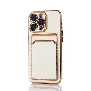 iPhone 13 Pro Max Elegant Cream and Gold Phone Case